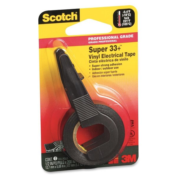 Scotch Tape, Electrical, 1/2"x200ft, Black 194